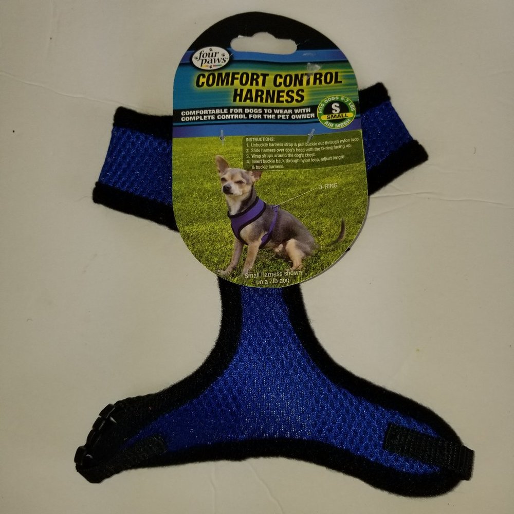 Four Paws Comfort Control Harness Size S Blue